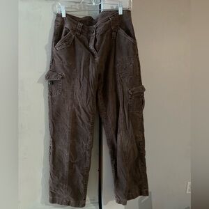 Women’s Brown Cargo Pants, some minimal wear in knee areas.